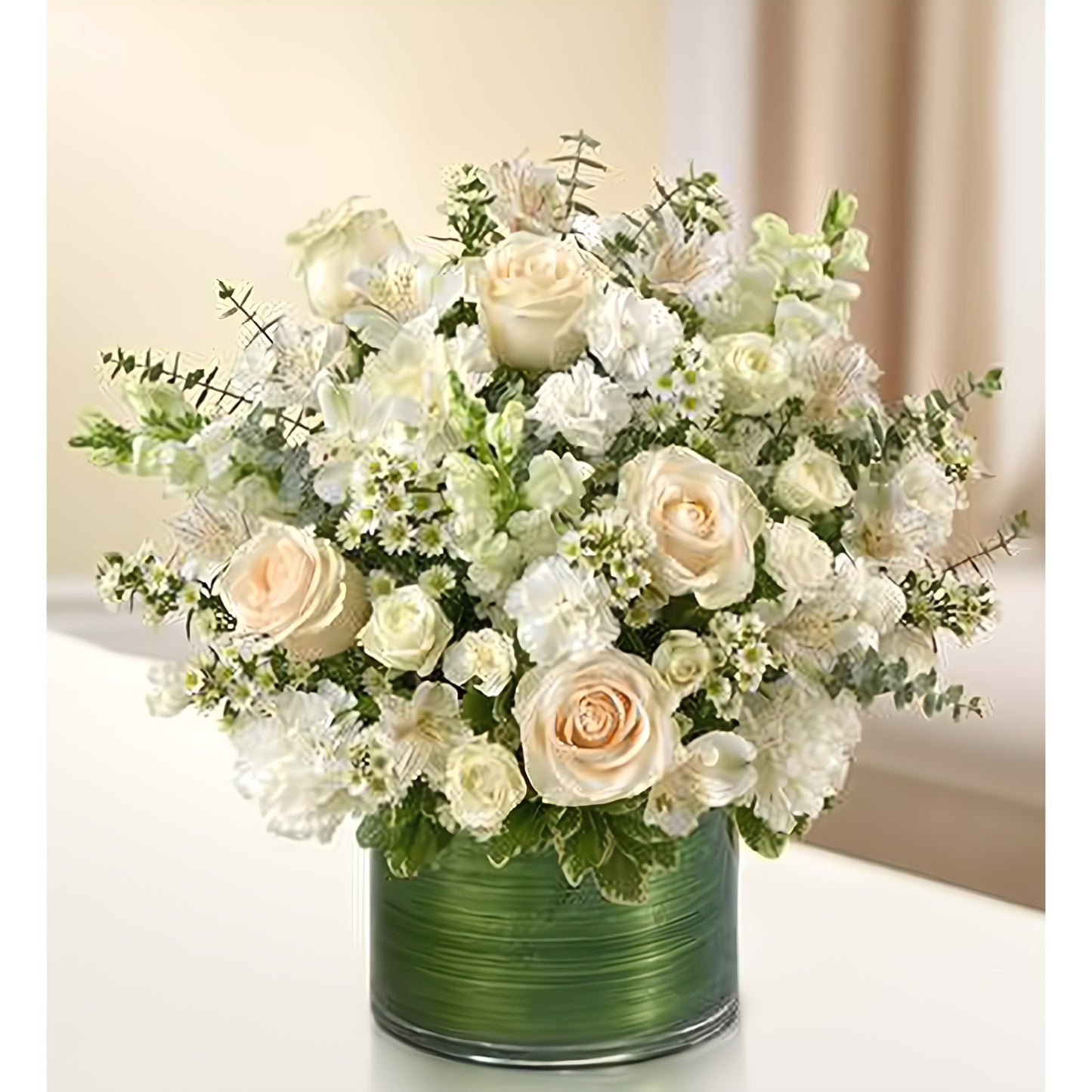 Cherished Memories - All White - Floral_Arrangement - Flower Delivery NYC