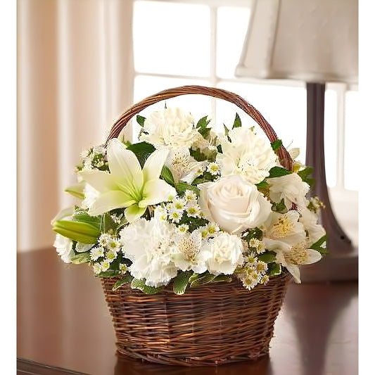 Peace, Prayers, & Blessings- All White - Floral_Arrangement - Flower Delivery NYC