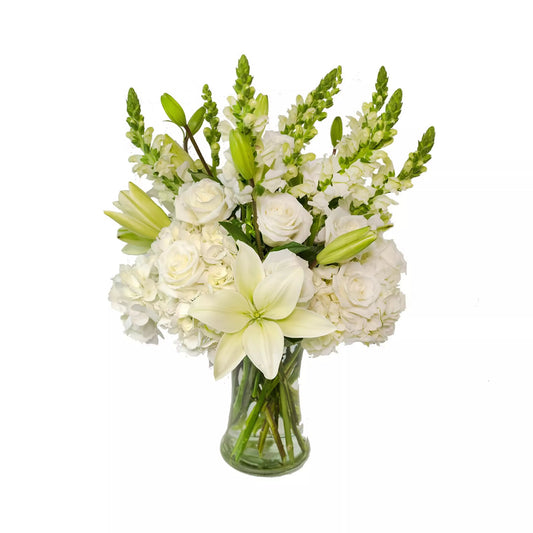 All White Arrangement - Floral_Arrangement - Flower Delivery NYC