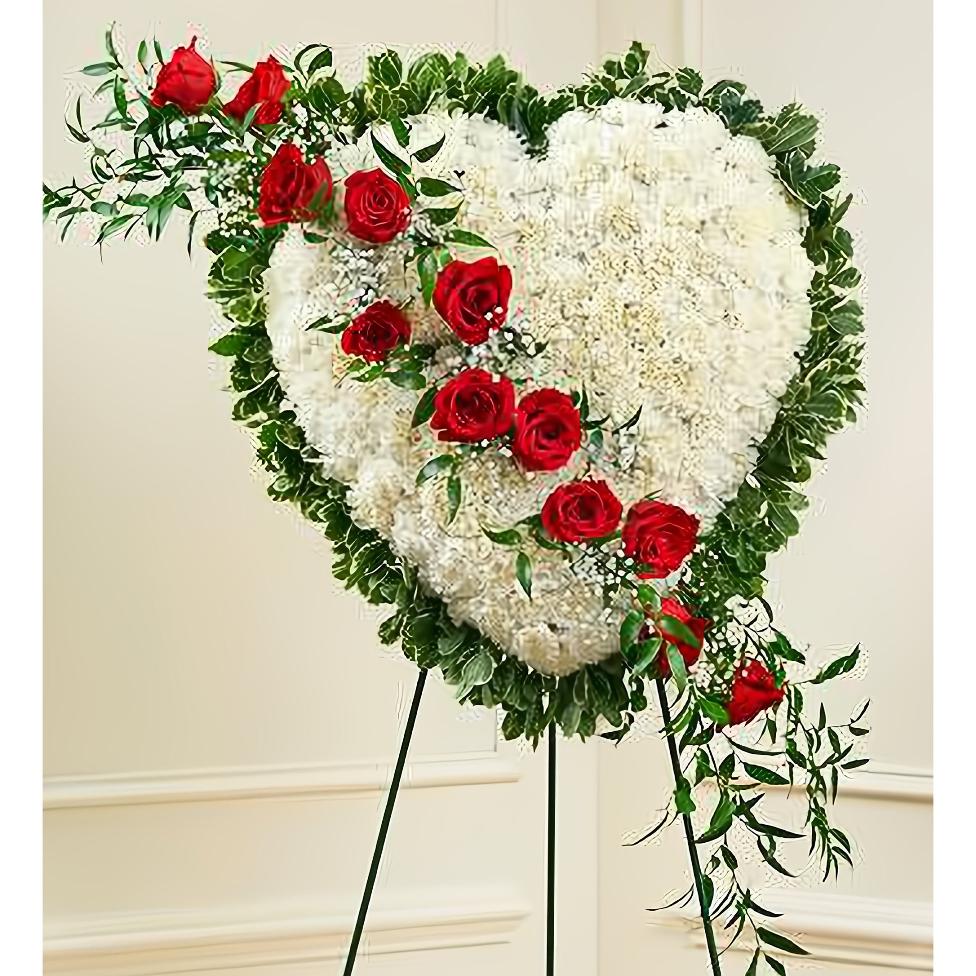 Always in My Heart Floral Heart - Red - Floral_Arrangement - Flower Delivery NYC
