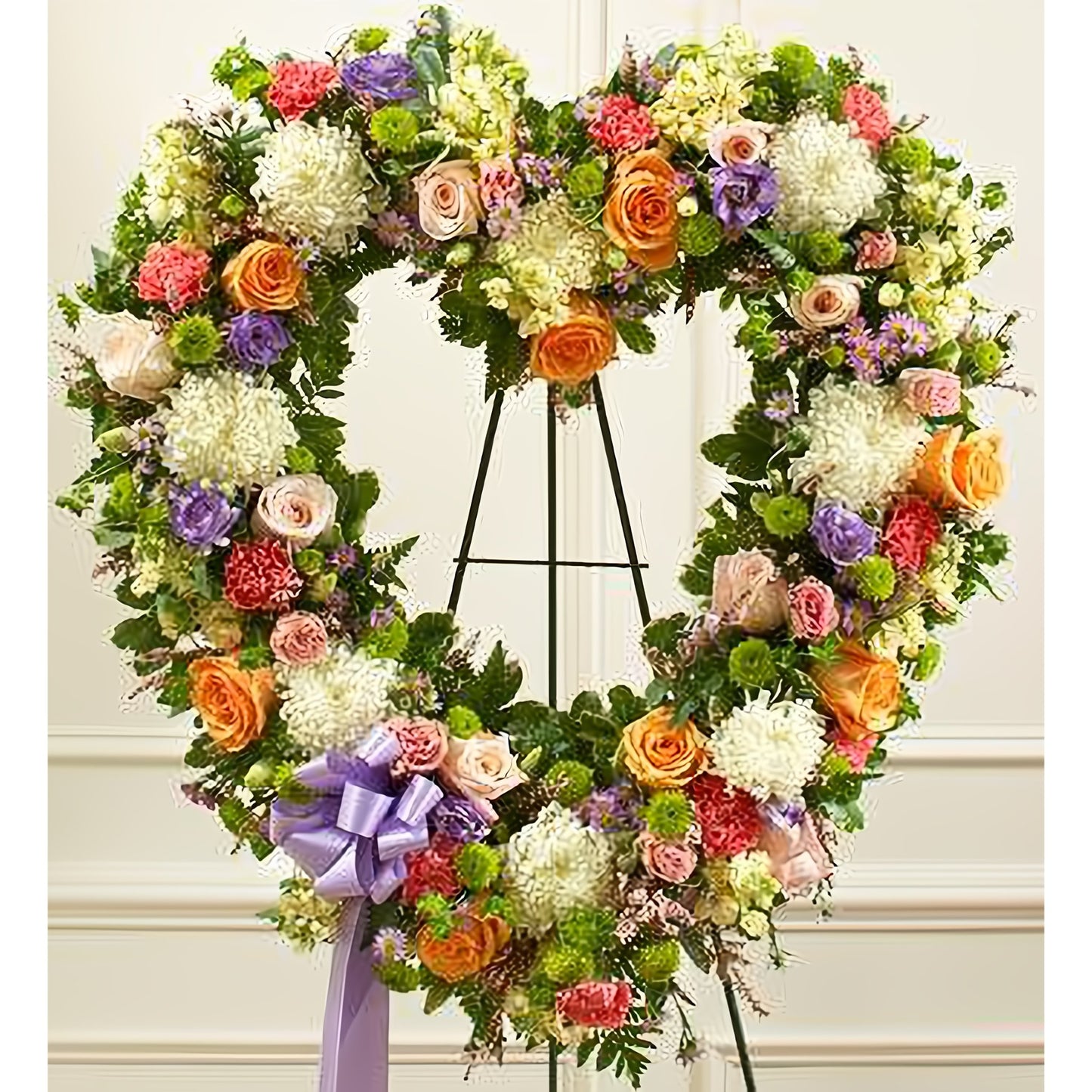 Always Remember Pastel Floral Heart Tribute - Floral_Arrangement - Flower Delivery NYC