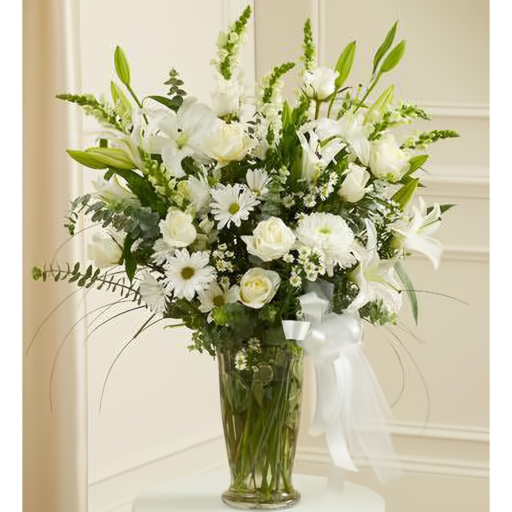 Beautiful Blessings White Vase Arrangement - Floral_Arrangement - Flower Delivery NYC