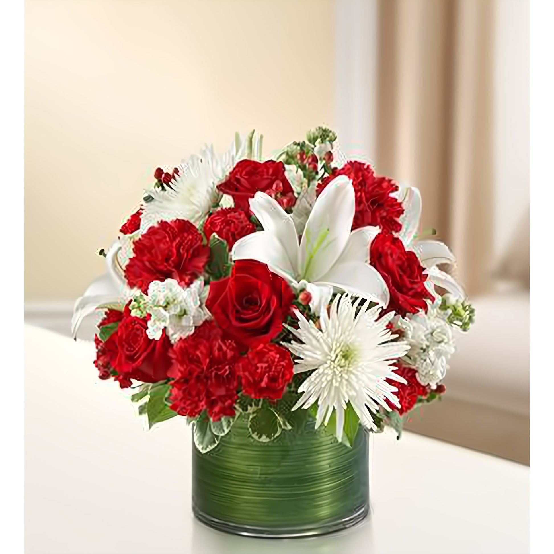 Cherished Memories - Red and White - Floral_Arrangement - Flower Delivery NYC