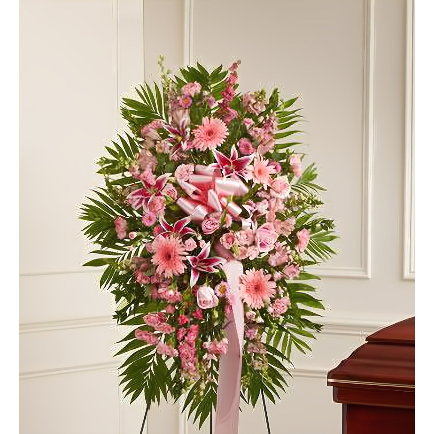 Deepest Sympathies Standing Spray - Pink - Floral_Arrangement - Flower Delivery NYC