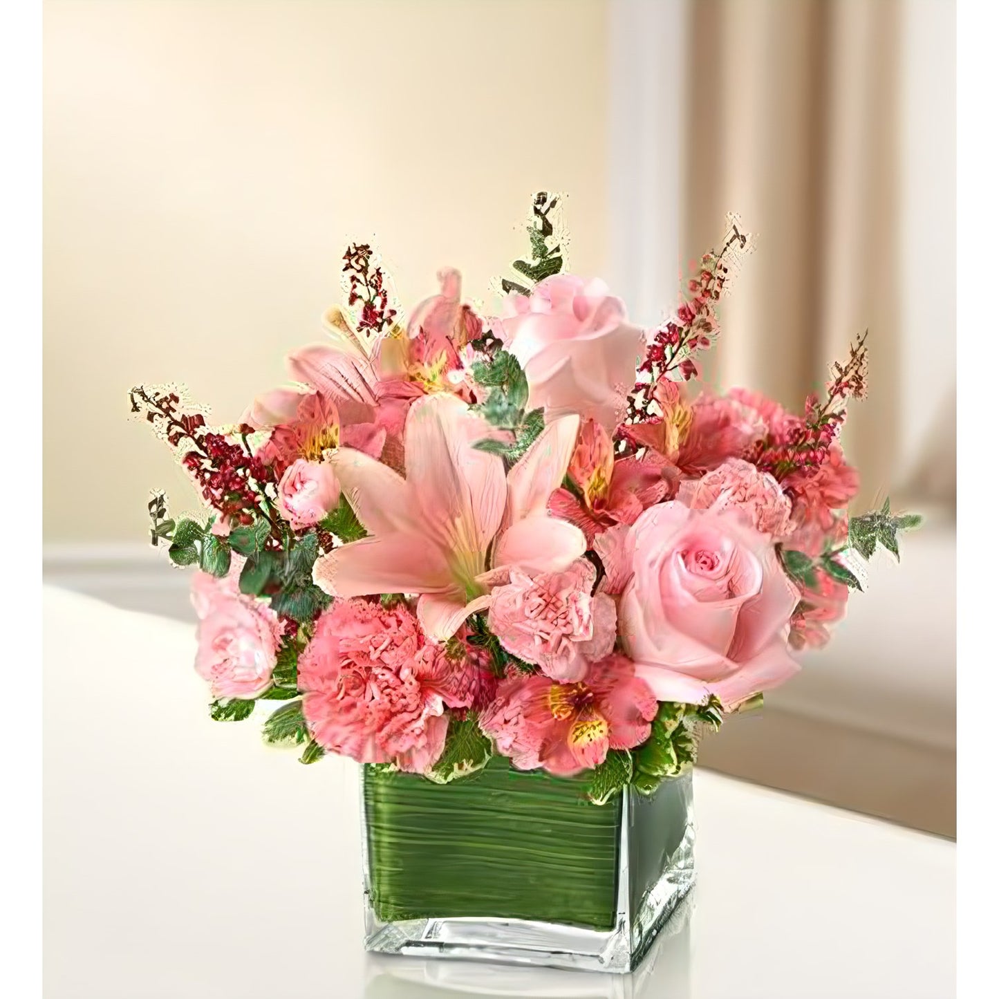 Healing Tears - All Pink - Floral_Arrangement - Flower Delivery NYC