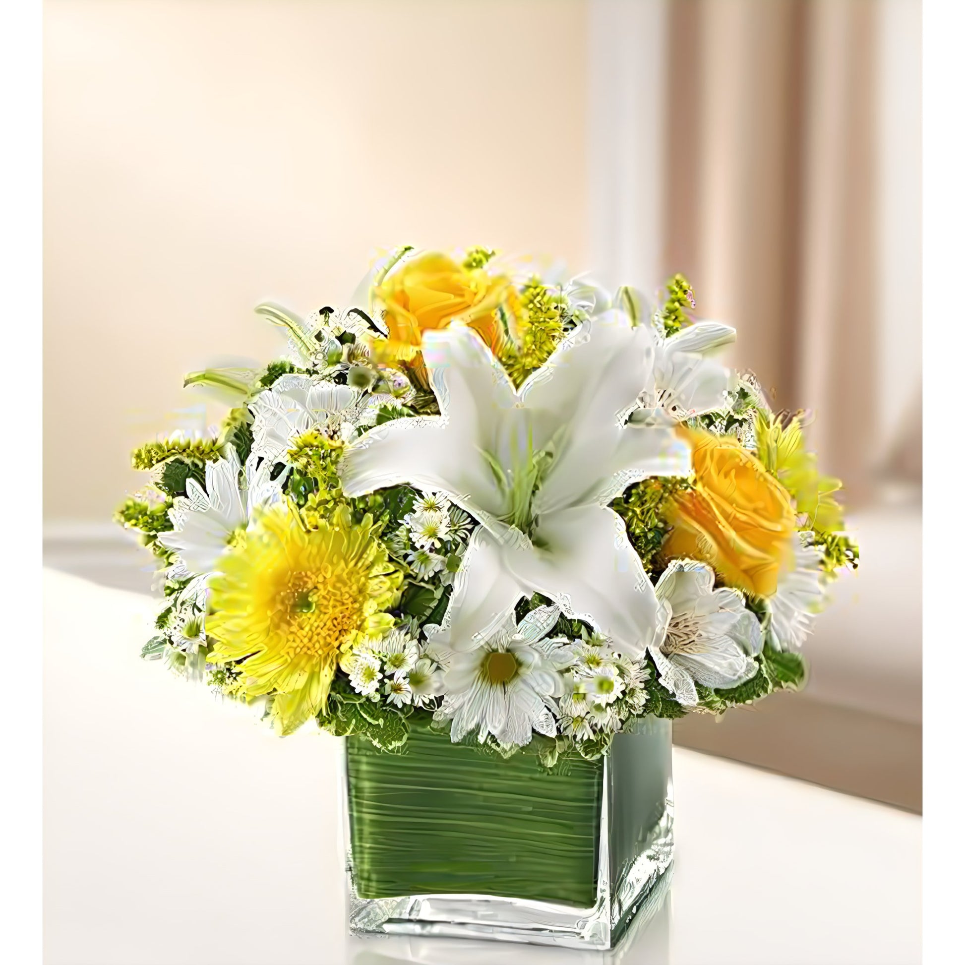Healing Tears - Yellow and White - Floral_Arrangement - Flower Delivery NYC