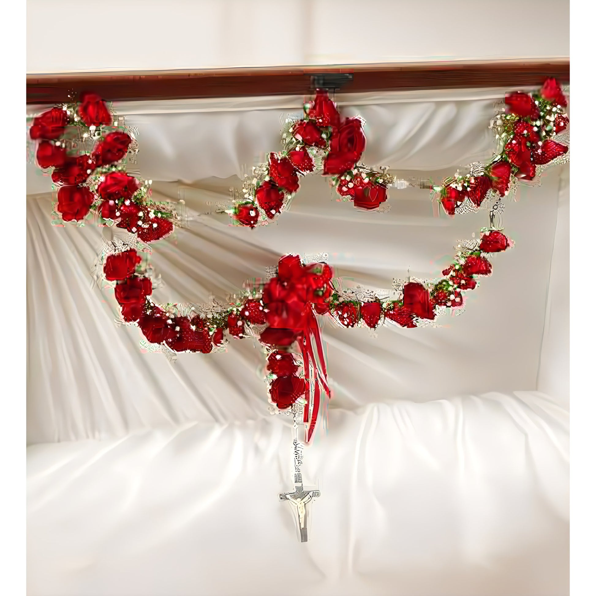 Large Rosary with Red Spray Roses - Floral_Arrangement - Flower Delivery NYC