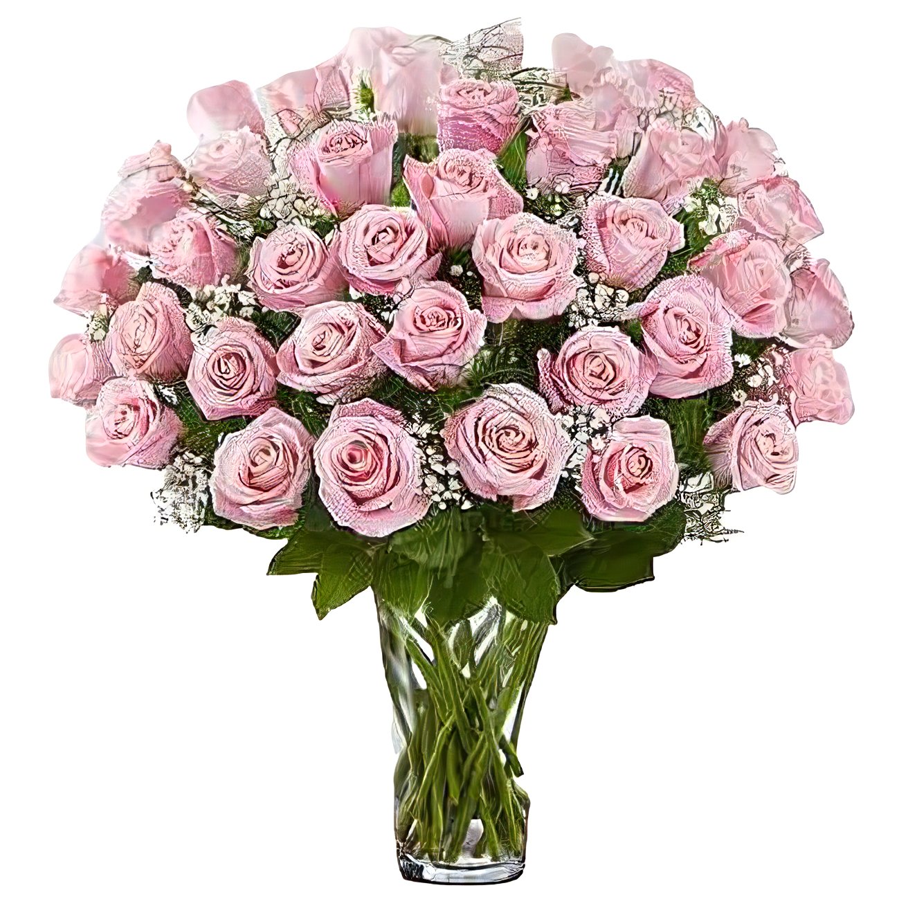 Premium Long Stem - 48 Pink Roses - Floral_Arrangement - Flower Delivery NYC