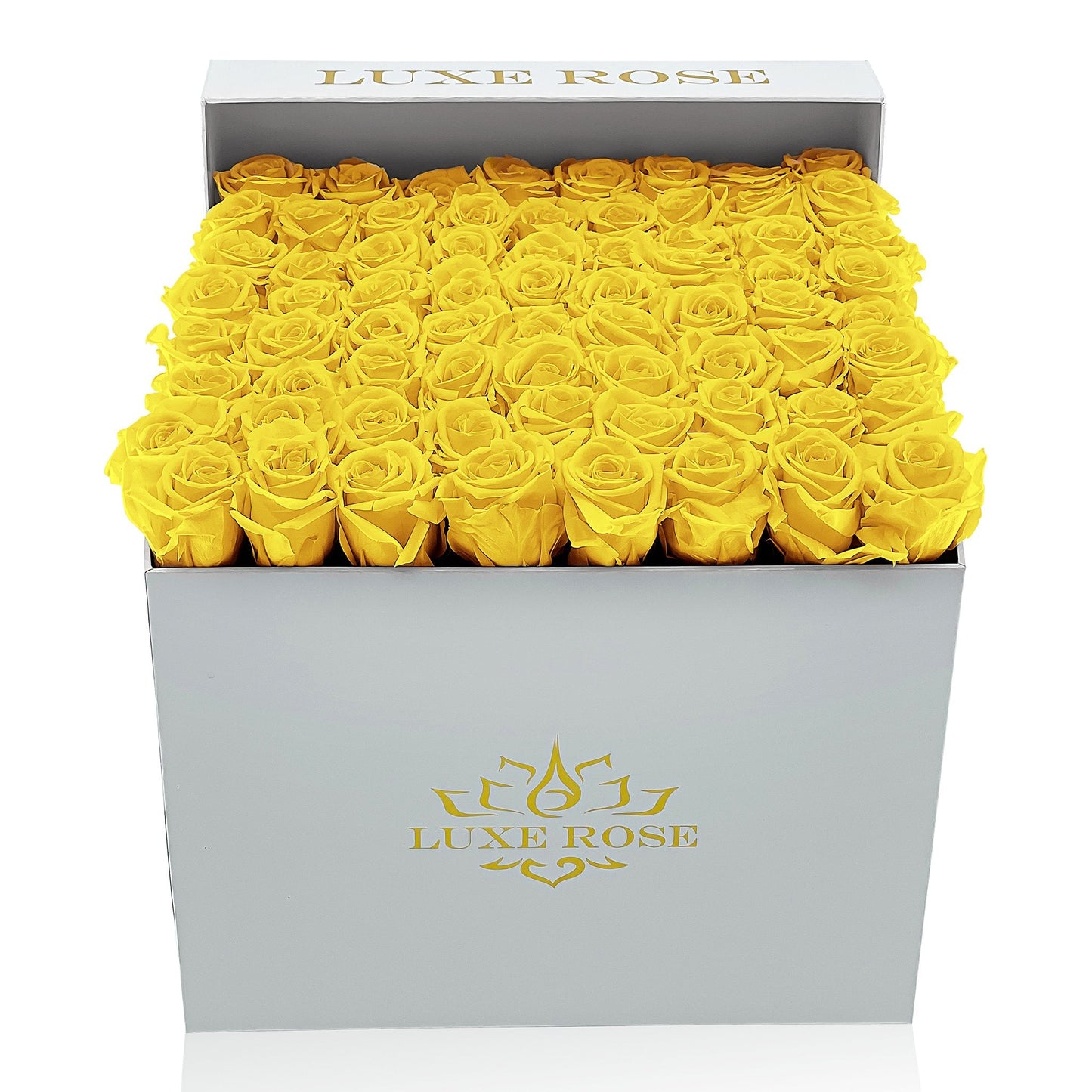 Preserved Roses Large Box | Bright Yellow - Floral_Arrangement - Flower Delivery NYC