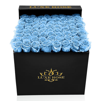 Preserved Roses Large Box | Light Blue - Floral_Arrangement - Flower Delivery NYC