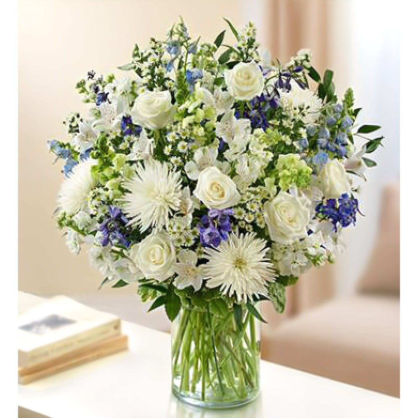 Sincerest Sorrow - Blue and White - Floral_Arrangement - Flower Delivery NYC