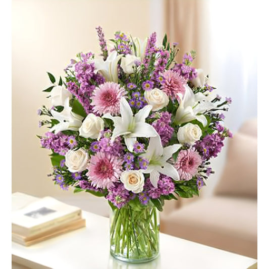 Sincerest Sorrow - Lavender and White - Floral_Arrangement - Flower Delivery NYC