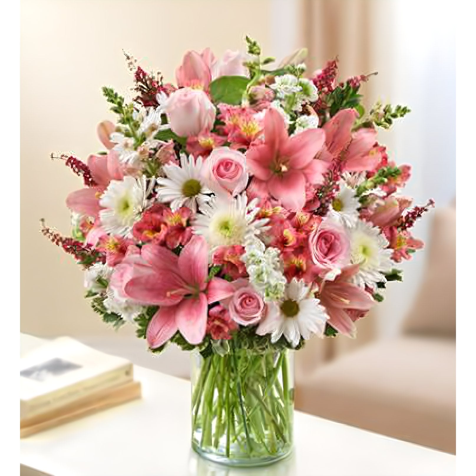 Sincerest Sorrow - Pink and White - Floral_Arrangement - Flower Delivery NYC